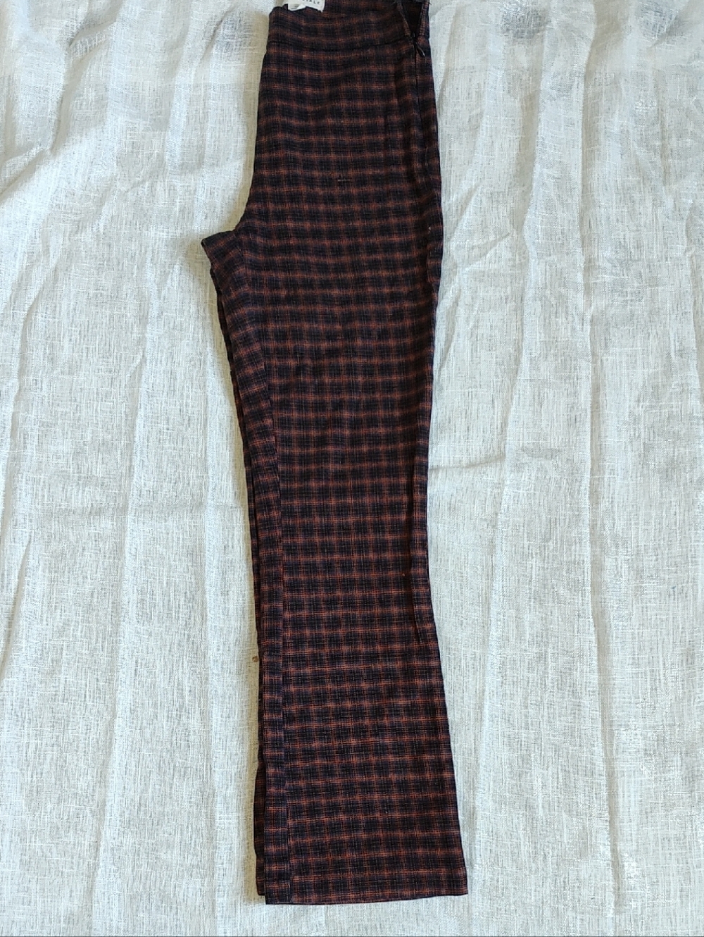 Aeropostale Women's Checked Pants - Black & Brown